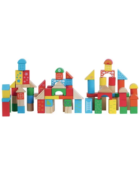 100 BLOCS BOIS COLORES/NATUREL