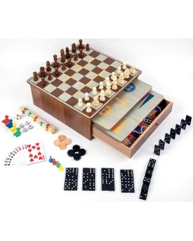 COFFRET 10 JEUX BOIS