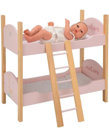 LIT SUPERPOSES NATURE EN BOIS + ECHELLE