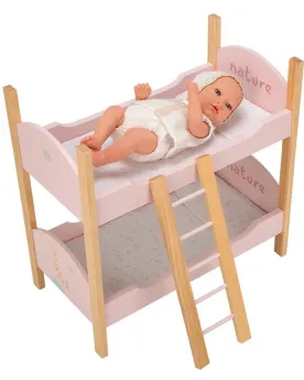 LIT SUPERPOSES NATURE EN BOIS + ECHELLE