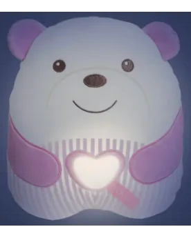 OURSON SQUISH DOUDOU MUSICAL ROSE