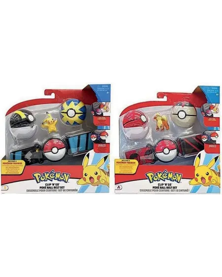 POKEMON CEINTURE + 2 BOULES + PERS.