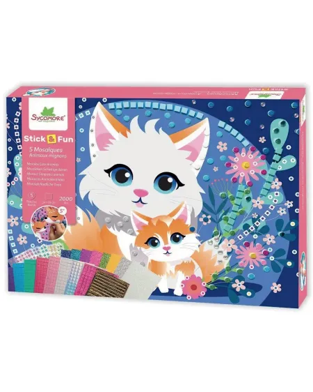 5 MOSAIQUES XL ANIMAUX MIGNONS