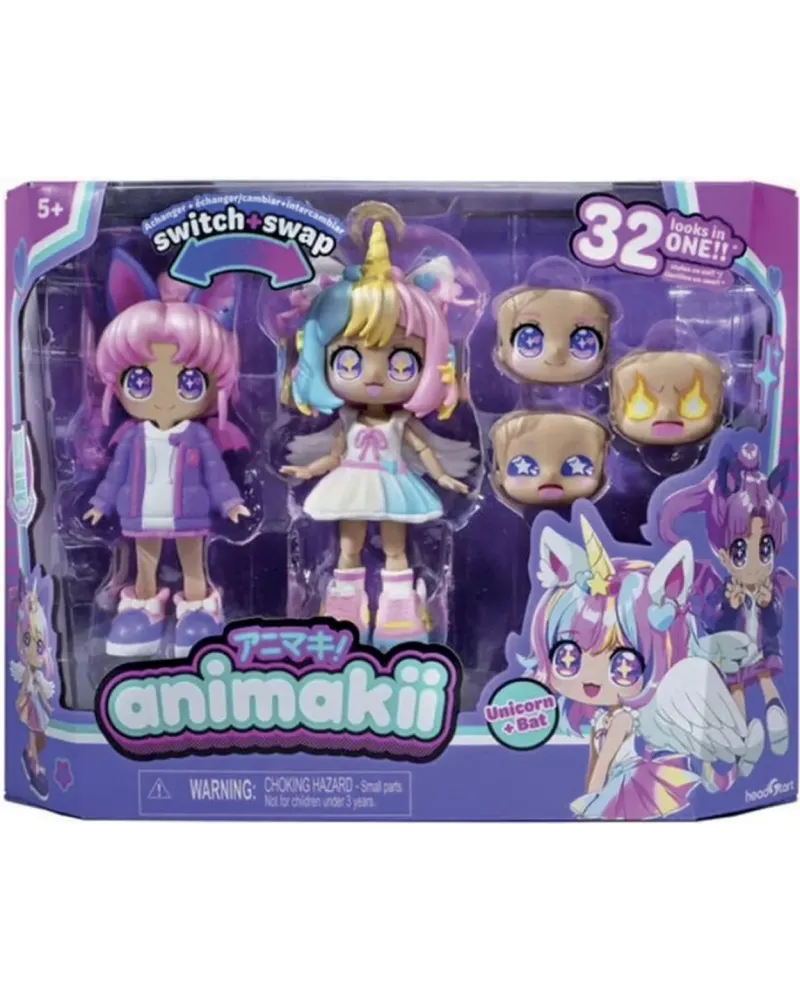 POUPEE ANIMAKI LICORNE/CHAUVE-SOURIS