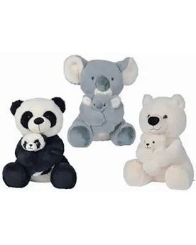 PANDA/KOALA/OURS/TIGRE + BB 28CM