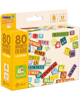 50 MAGNETS EN BOIS CALENDRIER