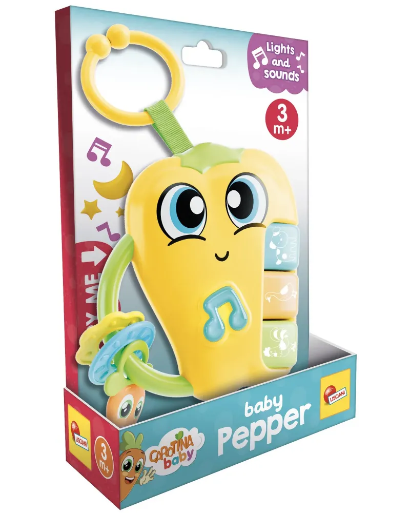 HOCHET BEBE POIVRON SONORE ET LUMINEUX