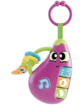 HOCHET BEBE AUBERGINE SONORE ET LUMINEUX