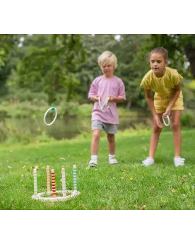 JEU D'ANNEAUX 5 PIQUETS