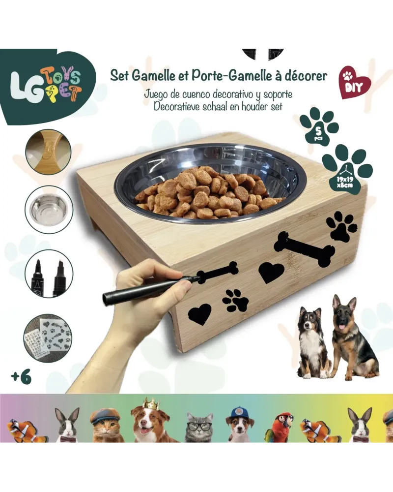 TOY PET GAMELLE ET PORTE GAMELLE A DECOR