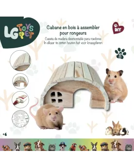 TOY PET CABANE EN BOIS POUR RONGEURS