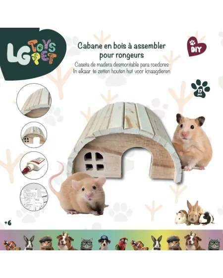TOY PET CABANE EN BOIS POUR RONGEURS