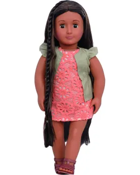 POUPEE FLORA 46CM  46 cm. Avec des cheveux extensibles et des acces...