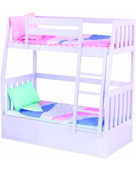 LITS SUPERPOSES  Pour poupées jusqu'à 46 cm. Matelas, coussins et c...