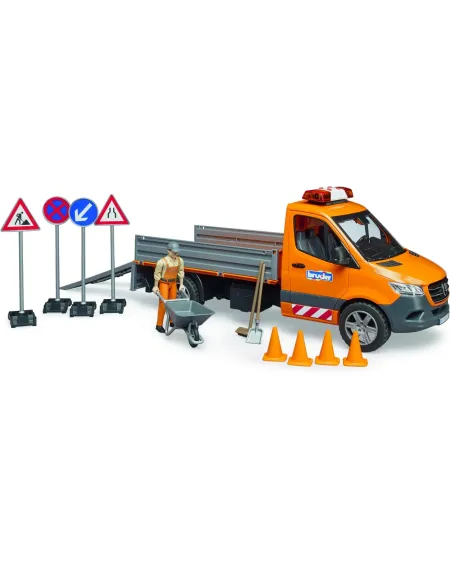 MERCEDES SPRINTER MUNICIPAL + ACC.  Avec 1 figurine, 4 panneaux, 4 ...