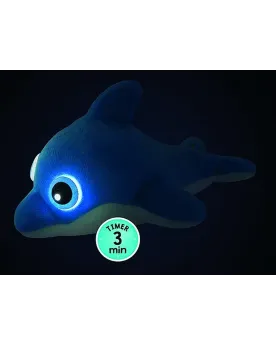 DAUPHIN PELUCHE YEUX S'ALLUMENT  Peluche de 38 cm. Si tu lui fais u...