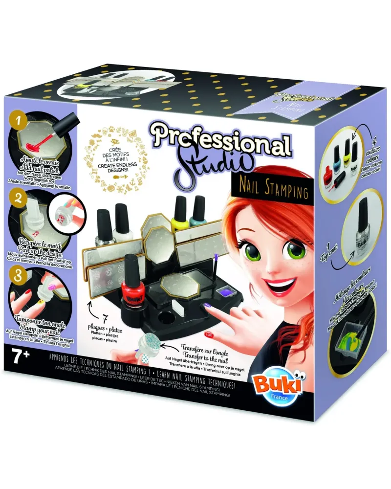 PROFESSIONAL STUDIO ONGLES Choisis un pochoir, dépose une goutte de...