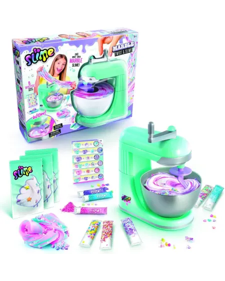 SLIME MIXEUR MARBLE TWIST & SLIME  Combine le slime blanc avec des ...