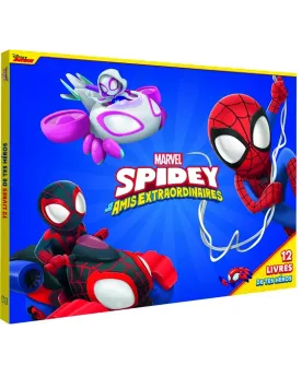 12 LIVRES DE TES HEROS : SPIDEY & FRIEND  Déployez ce grand livre-c...