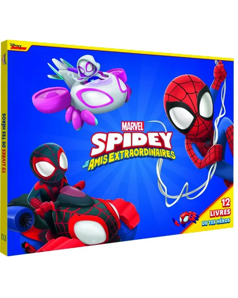 12 LIVRES DE TES HEROS : SPIDEY & FRIEND  Déployez ce grand livre-c...