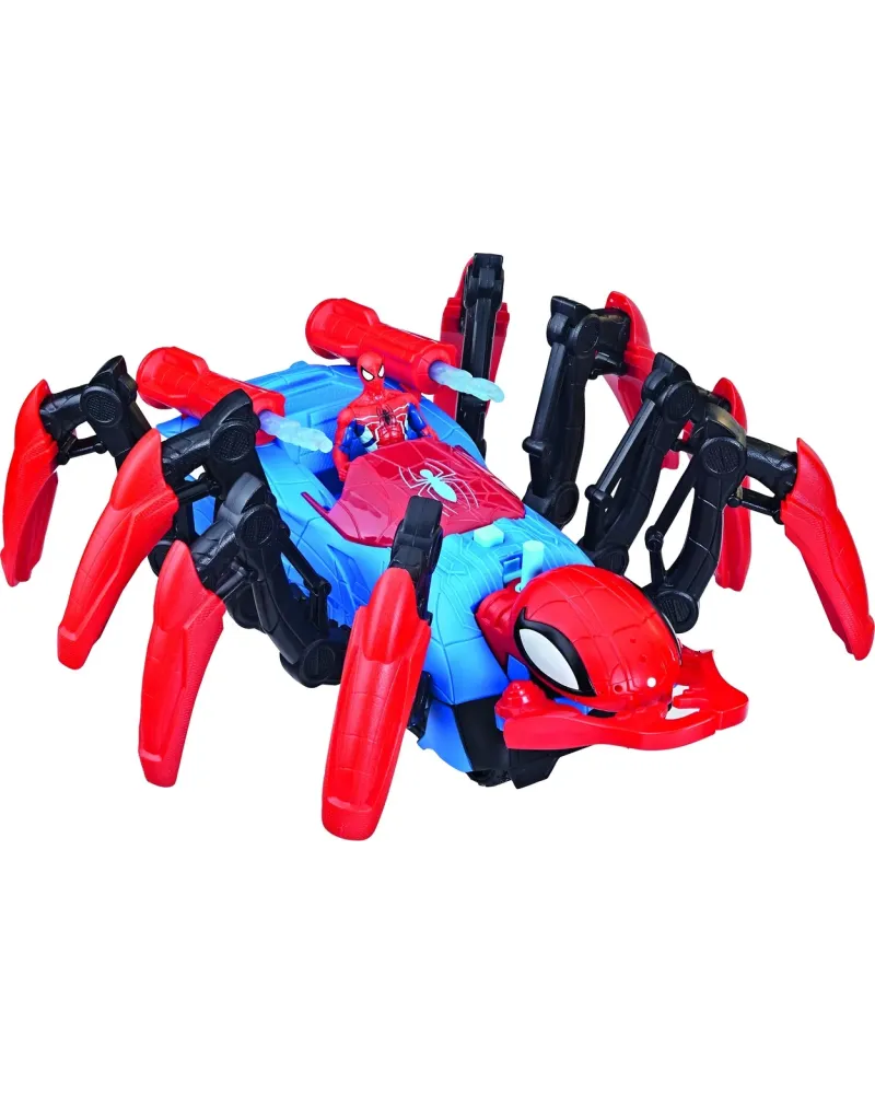 SPIDERMAN VEHICULE ARAIGNEE + FIG 10CM Pousse le véhicule Spider po...