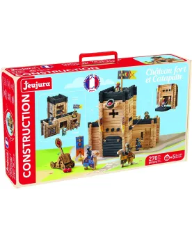 CHATEAU FORT ET CATAPULTE 270PCES  270 pièces en bois pour construi...
