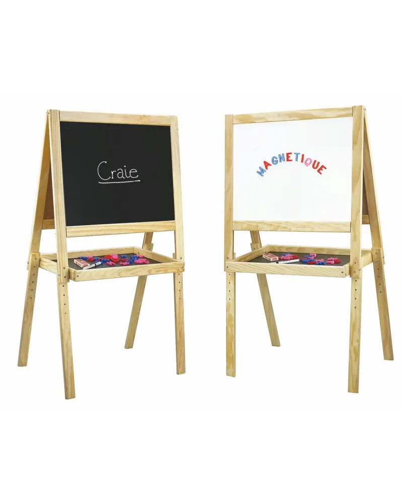 TABLEAU BOIS MULTI FONCTIONS + CRAIES  Une face ardoise et une face...