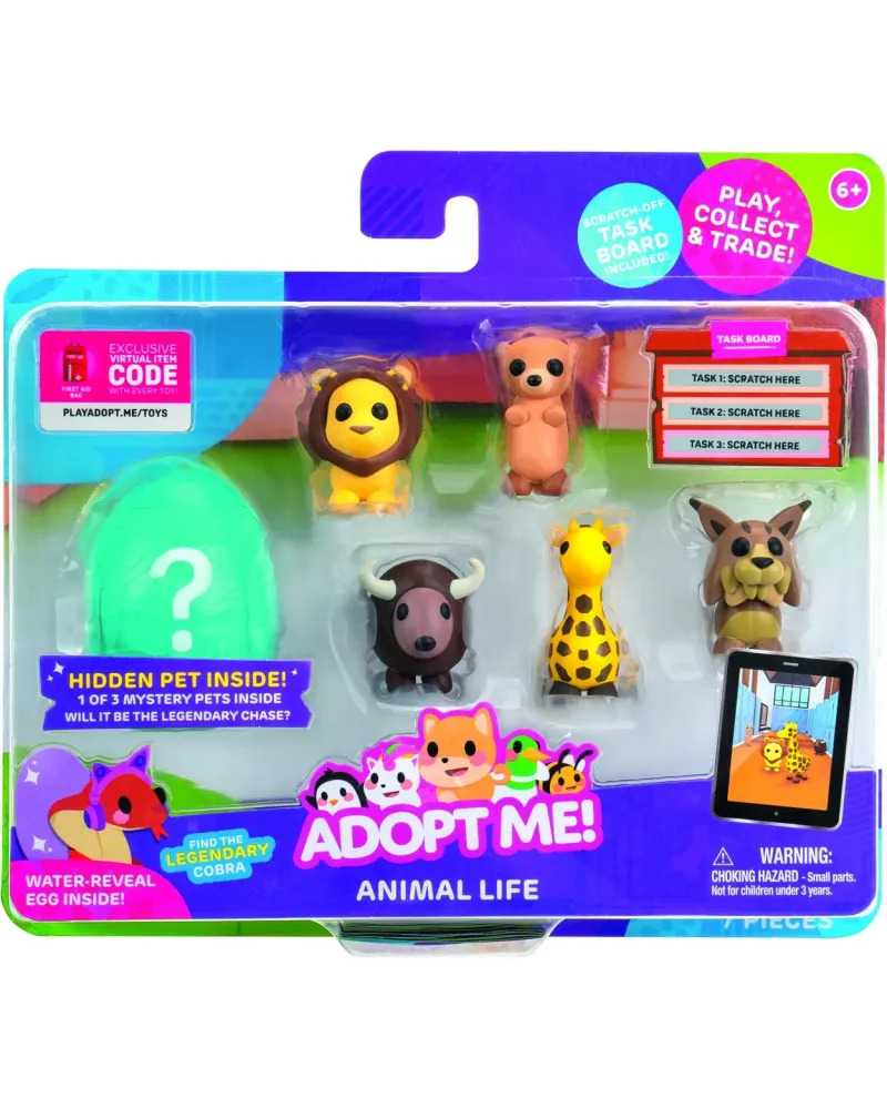 ADOPT ME 6 FIGURINES ANIMAL LIFE + OEUF  6 figurines de 5 cm ainsi ...