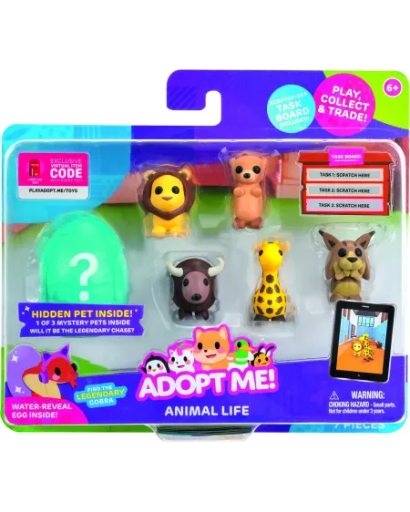 ADOPT ME 6 FIGURINES ANIMAL LIFE + OEUF  6 figurines de 5 cm ainsi ...