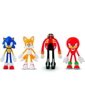 BENDEMS SONIC PACK DE 4  Figurines flexibles à l'effigie de tes hér...