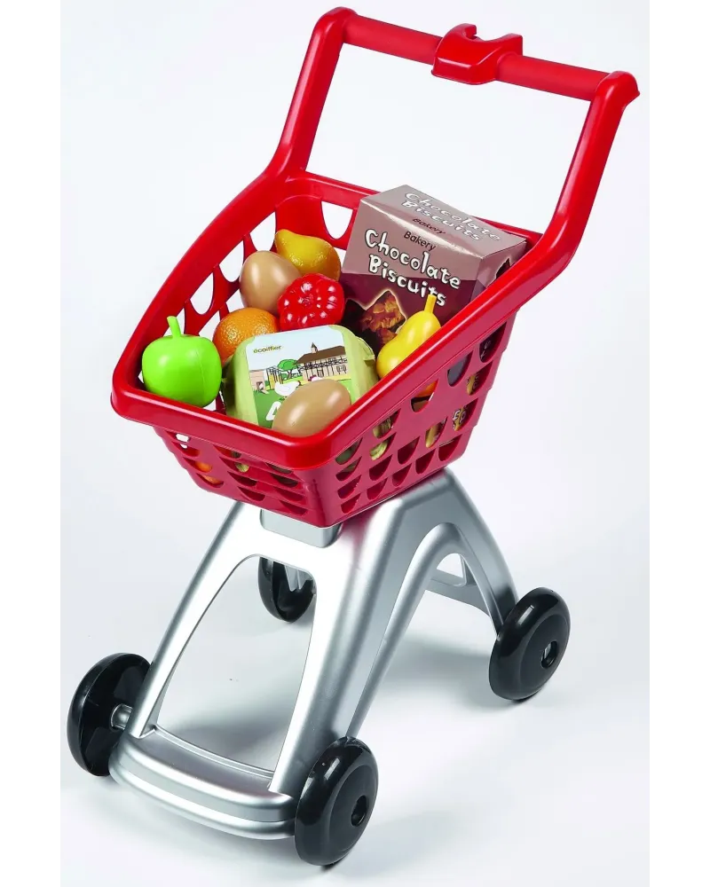 CHARIOT SUPERMARCHE GARNI   ECF1208 ECOIFFIER Âge Minimum: 3A -Âge ...