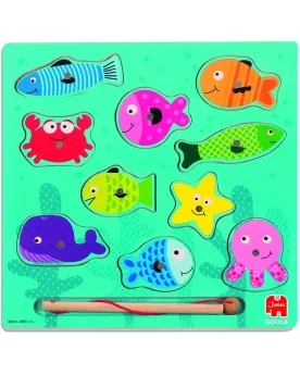 PUZ. JEU DE PECHE MAGNETIQUE  Un puzzle pour pêcher 10 poissons ave...