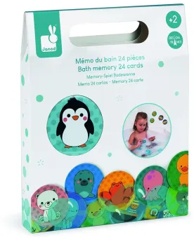 JEU DE MEMO POUR LE BAIN  24 cartes en mousse qui flottent et qui t...