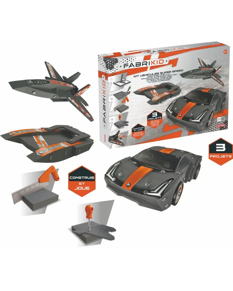 FABRIKID VEHICULES FAST&GO  Construis, découpe et visse pour réalis...