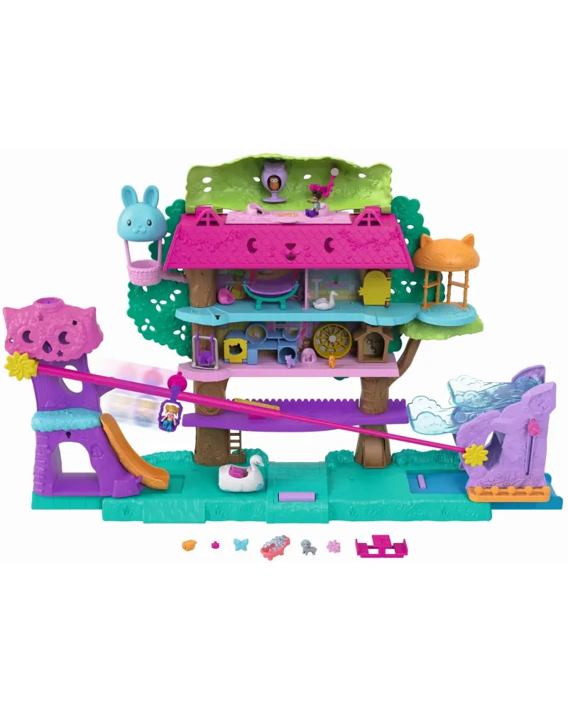 POLLY POCKET MAISON DE L'ARBRE POLLYVILL  Système d'ouverture rapid...