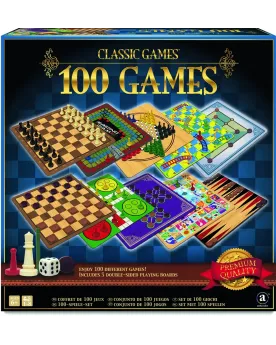 100 JEUX CLASSIQUES 5 plateaux de jeu recto-verso : Serpent et éche...