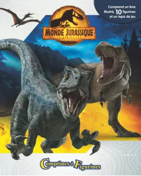COFFRET COMPTINES ET FIGURINES JURASSIC  1 livre, des figurines et ...