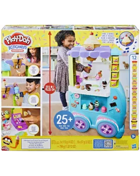 PLAY DOH LE CAMION DE GLACE  Les 27 outils et la machine à glace pe...