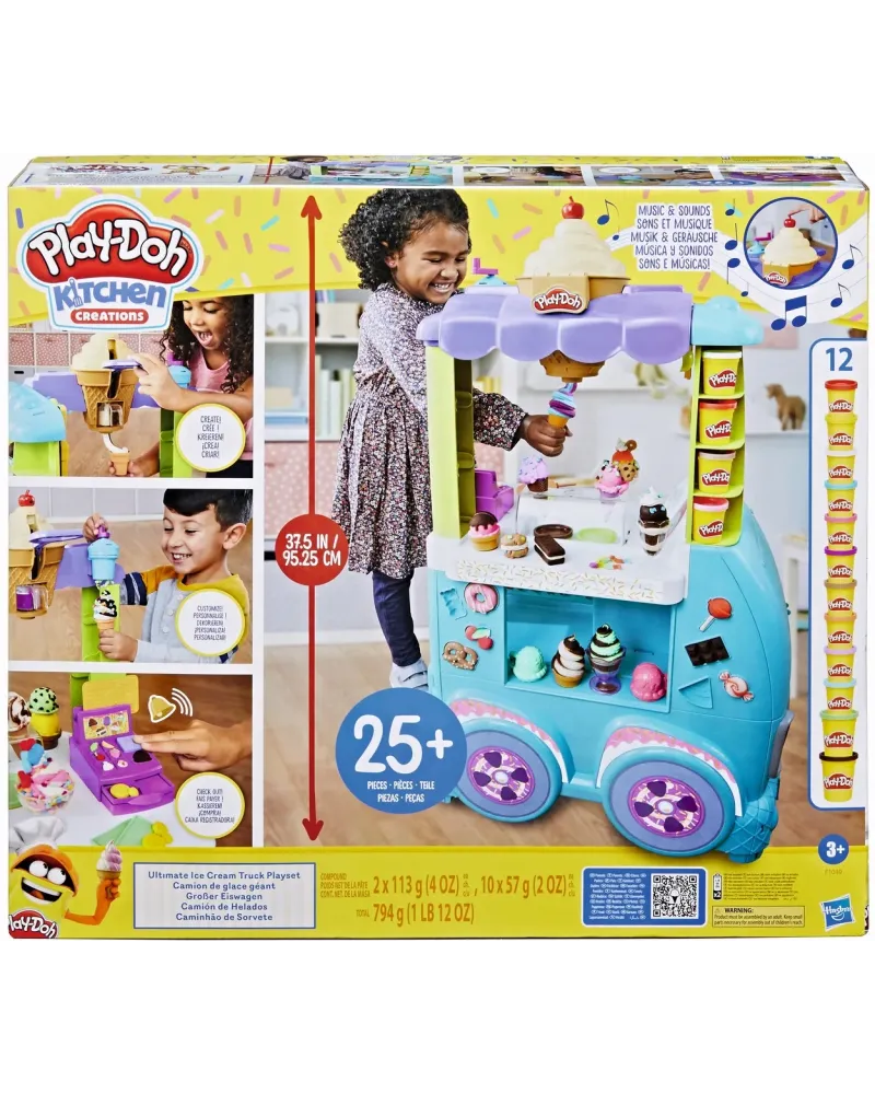 PLAY DOH LE CAMION DE GLACE  Les 27 outils et la machine à glace pe...
