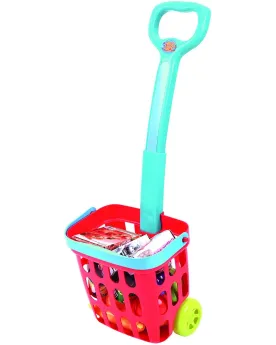 PANIER SUPERMARCHE TELESCOPIQUE + ALIMEN  Poignée téléscopique. Ali...