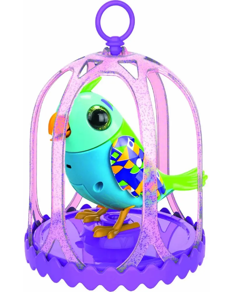 DIGIRD PARROT EN CAGE  Siffle comme un vrai oiseau. Compagnon intér...