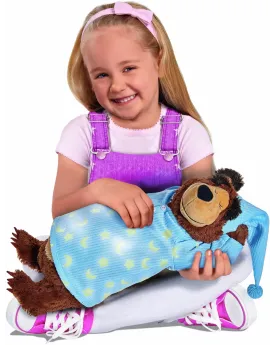 PELUCHE MICHKA 40CM PYJAMA PHOSPHO RONFL  40 cm. Il porte un pyjama...