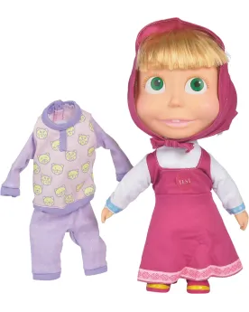 POUPEE MUSICALE MASHA 30CM + PYJAMA PHOS  30 cm. Elle possède 1 ten...