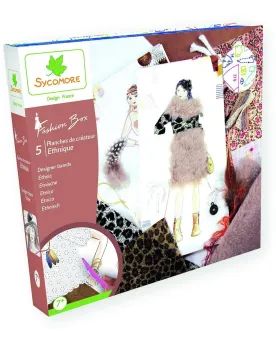 PLANCHE DE CREATEUR ETHNIQUE  Réalise 5 tenues avec les différents ...