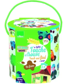 TOUCHE ET TROUVE DE LA FERME  Jeu de loto. Plonge ta main dans le s...