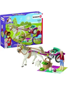 CALECHE POUR LE SPECTACLE EQUESTRE  Clara a magnifiquement bien déc...