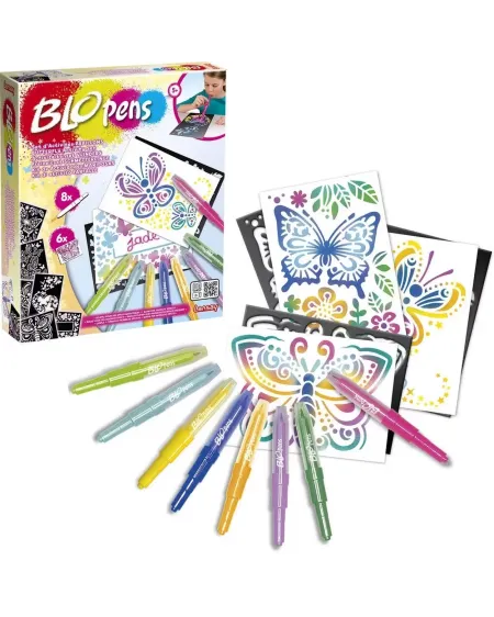 BLOPENS SET D'ACTIVITES PAPILLONS  8 feutres dans lesquels tu souff...