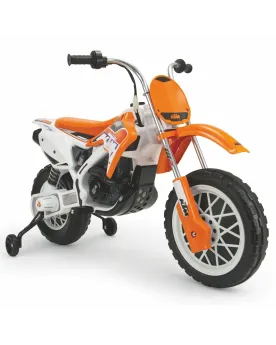 MOTO CROSS KTM 12V  Batterie 12 V. Bandes de caoutchouc sur les rou...
