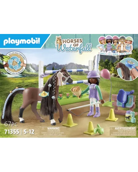 ZOE ET BLAZE AVEC PARCOURS D'OBSTACLES   PMB71355 PLAYMOBIL Âge Min...