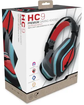 CASQUE FILAIRE HC-9 BLEU ET ROUGE  Pour Nintendo Switch/Switch Lite...